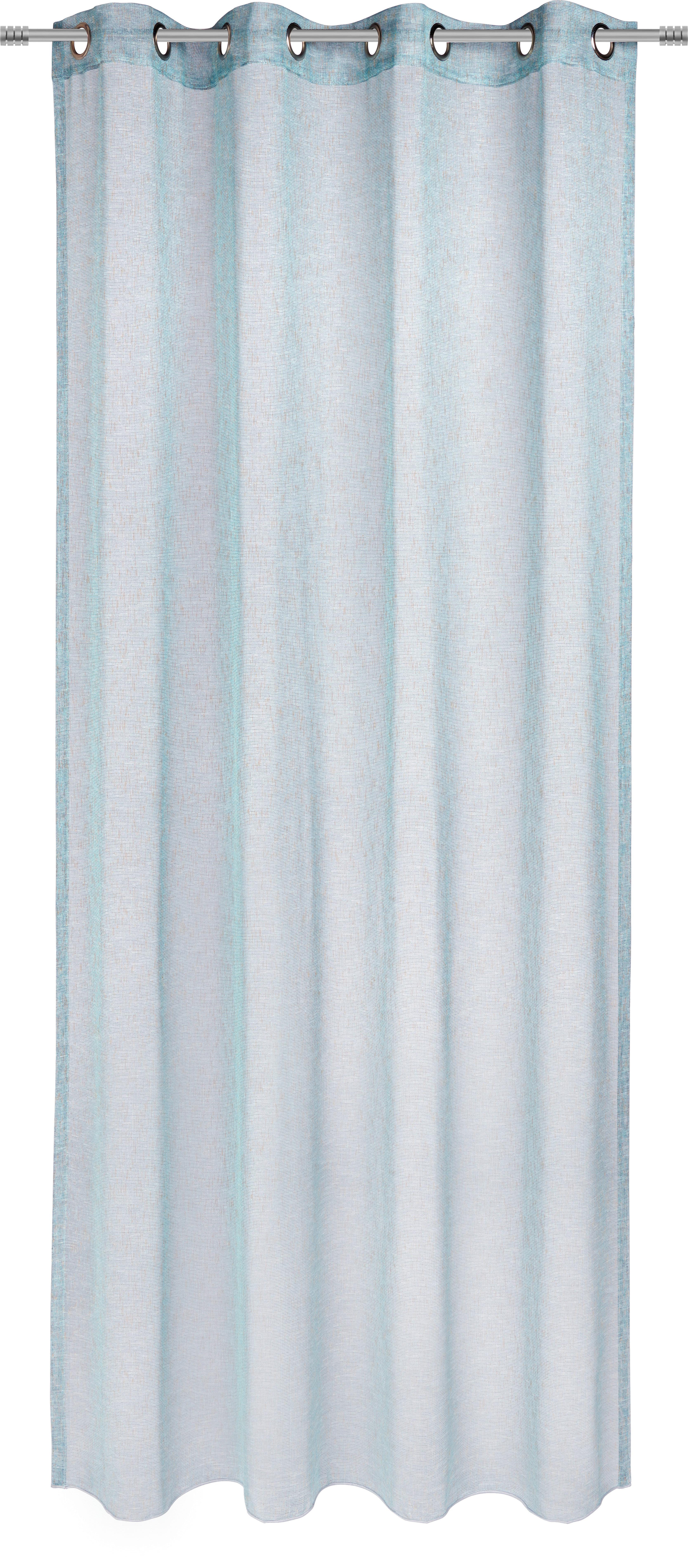 ZASŁONA NA PRZELOTKACH CARINO - turkusowy, Basics, tkanina (145/245cm) - Ambiente