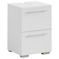 Waschbeckenunterschrank CARLOS Weiß B: ca. 40 cm - Chromfarben/Silberfarben, KONVENTIONELL, Holzwerkstoff/Metall (40,2/59,1/35cm) - MID.YOU