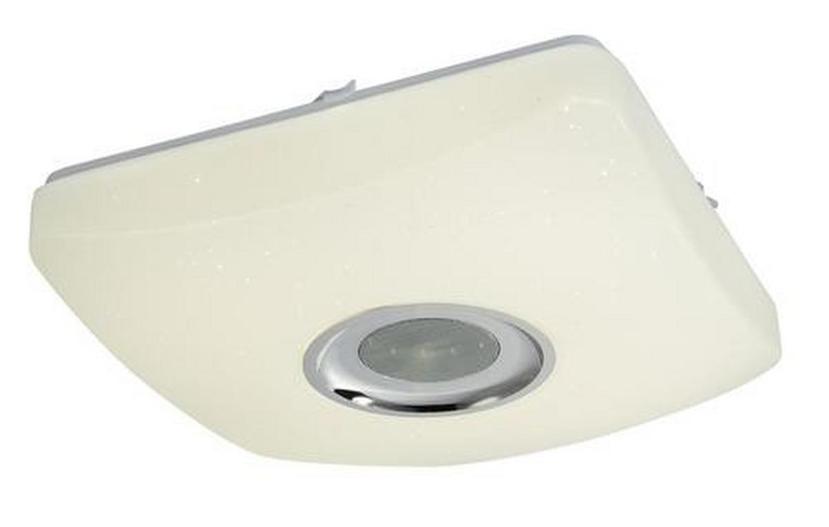 Stropna Led-svetilka Ayleen, S Sijalko - barve kroma/bela, Basics, kovina/umetna masa (36,5/36,5/9cm) - Globo