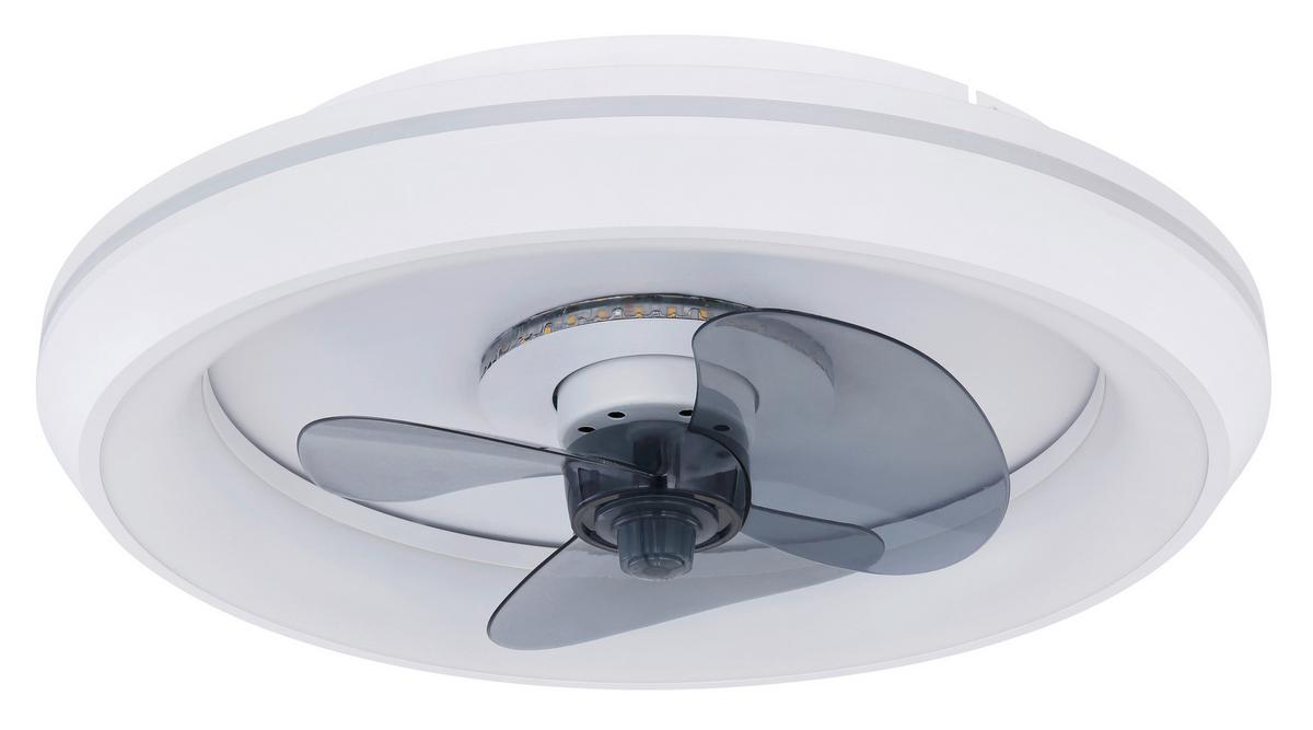 Stropni Ventilator 03631 Joey - siva/bela, Basics, kovina/umetna masa (45/13cm) - Globo