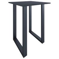 Bartisch XONA Anthrazit/ Schwarz ca.80x102x80cm - Anthrazit/Silberfarben, KONVENTIONELL, Holzwerkstoff/Metall (80/80/102cm)