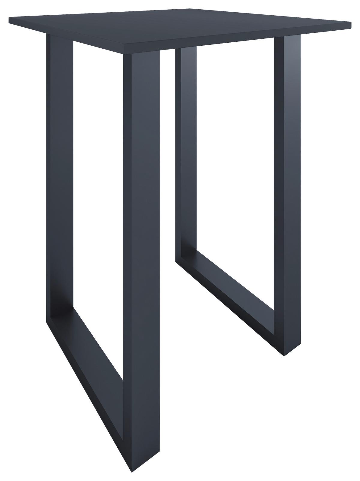 Bartisch XONA Anthrazit/ Schwarz ca.80x102x80cm - Anthrazit/Silberfarben, KONVENTIONELL, Holzwerkstoff/Metall (80/80/102cm)