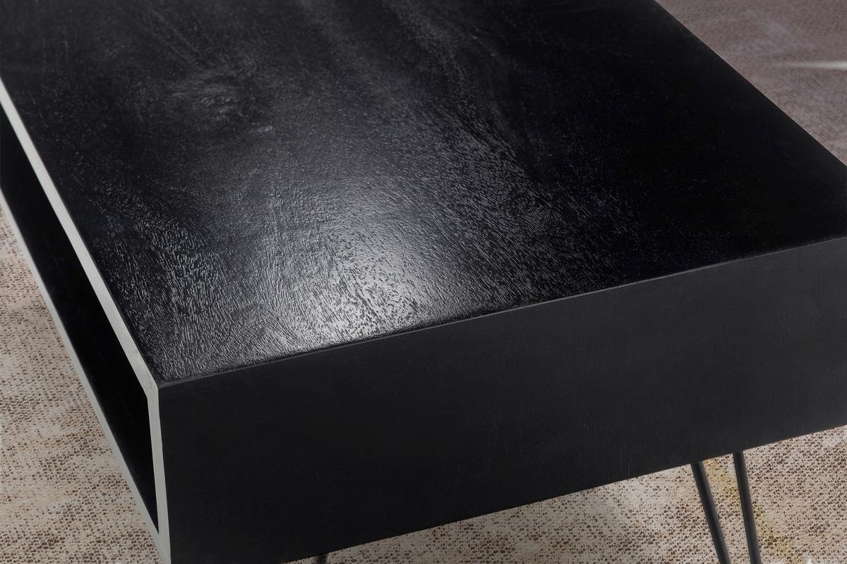 COUCHTISCH WL6.841 - Schwarz, Design, Holz/Metall (100/50/40cm) - MID.YOU
