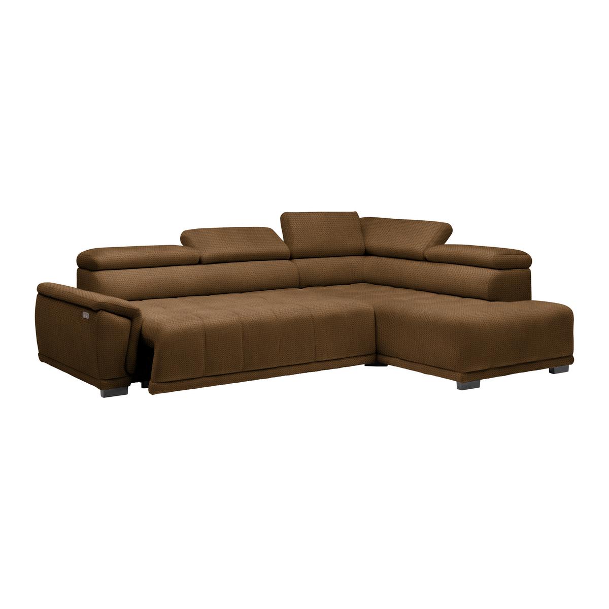 Kutna Garnitura Gremio - boje hrđe/crna, Moderno, tekstil/plastika (283/206cm) - Modern Living