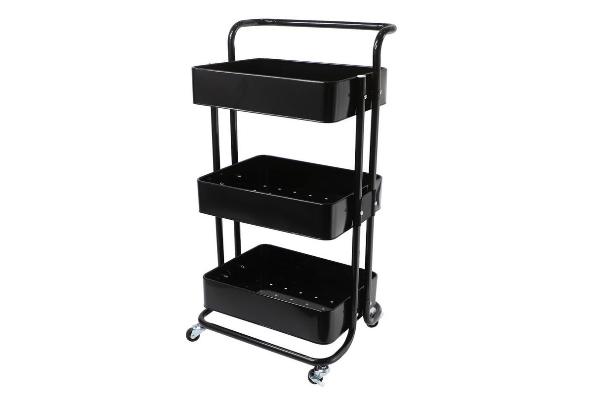 Servierwagen Danao in Schwarz - Schwarz, Basics, Metall (43/32/86cm) - Echtwerk