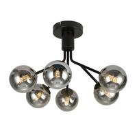 Deckenleuchte Ovo in Schwarz/Chrom max. 15 Watt - Schwarz, MODERN, Glas/Metall (46/30cm) - Mömax