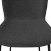 CHAISE NOEMIE - noir/gris foncé, MODERN, métal/textile (49/81/54cm) - Bessagi Home