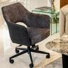 SNURRSTOL VALLETTA - svart/antracit, Klassisk, metall/textil (63/82-88/61cm) - Premium Living