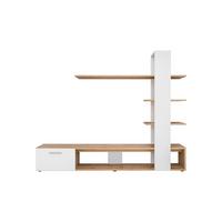 Regal Eco - bijela/hrast Wotan, Moderno, drvni materijal/plastika (190/152/35cm) - Bessagi