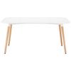 Esstisch Anuk Weiß MDF ca. 160x90 cm - Buchefarben/Weiß, MODERN, Holz/Holzwerkstoff (160/90/75cm) - Bessagi Home
