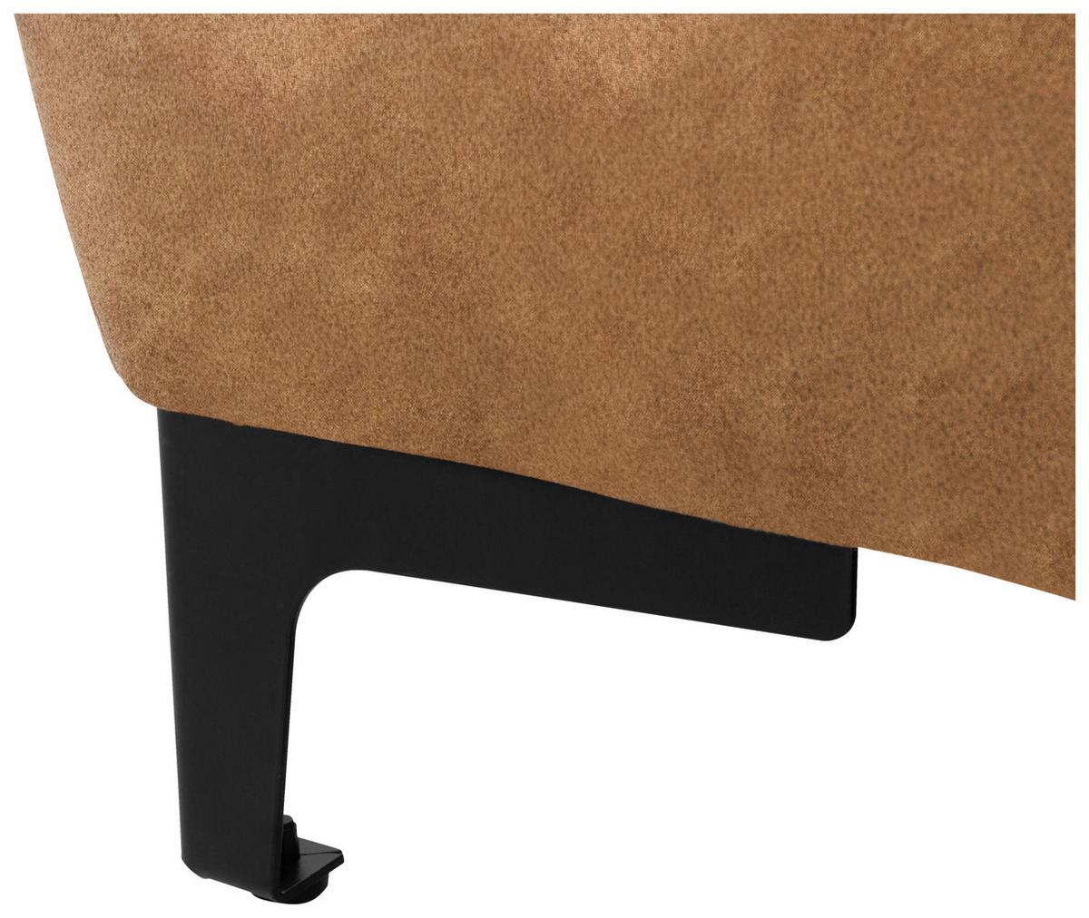 Kutna Garnitura Santi - boje jantara/crna, Moderno, tekstil/metal (258/176cm) - Modern Living