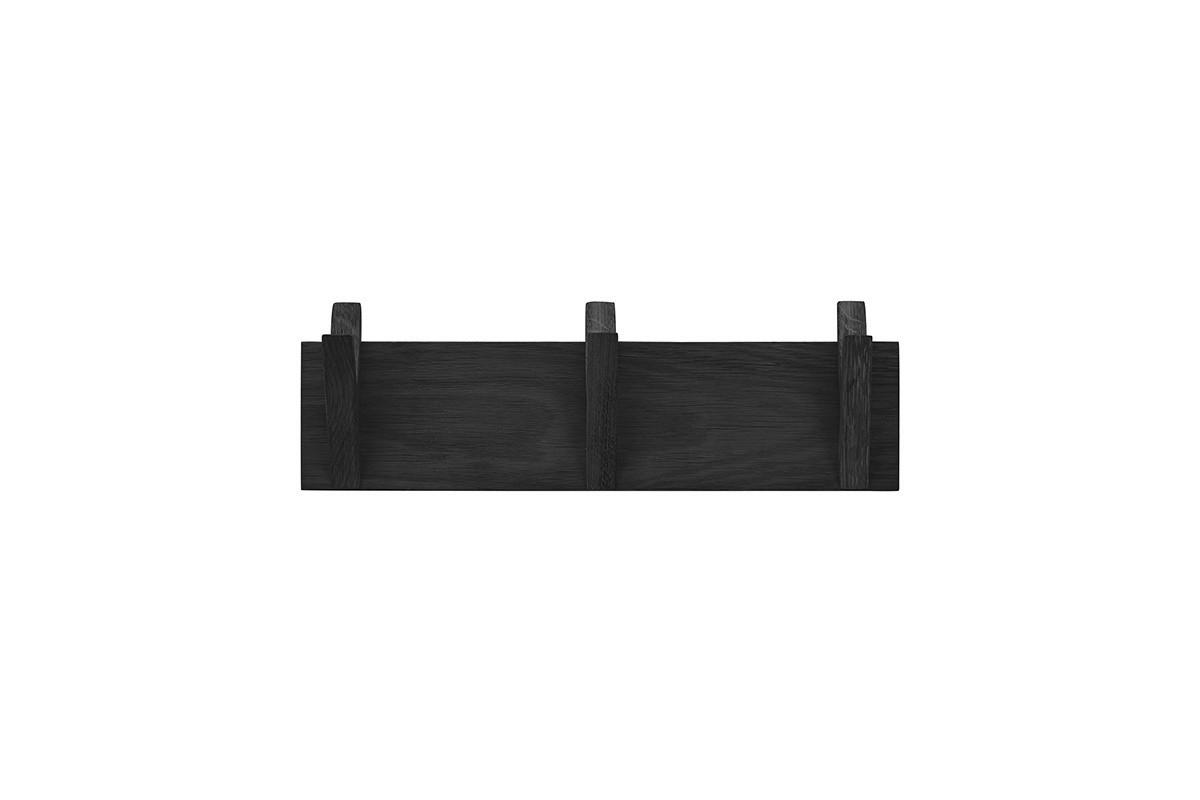 Hakenleiste Bantry in Schwarz - Schwarz, KONVENTIONELL, Holz (40/13/12cm) - Mömax
