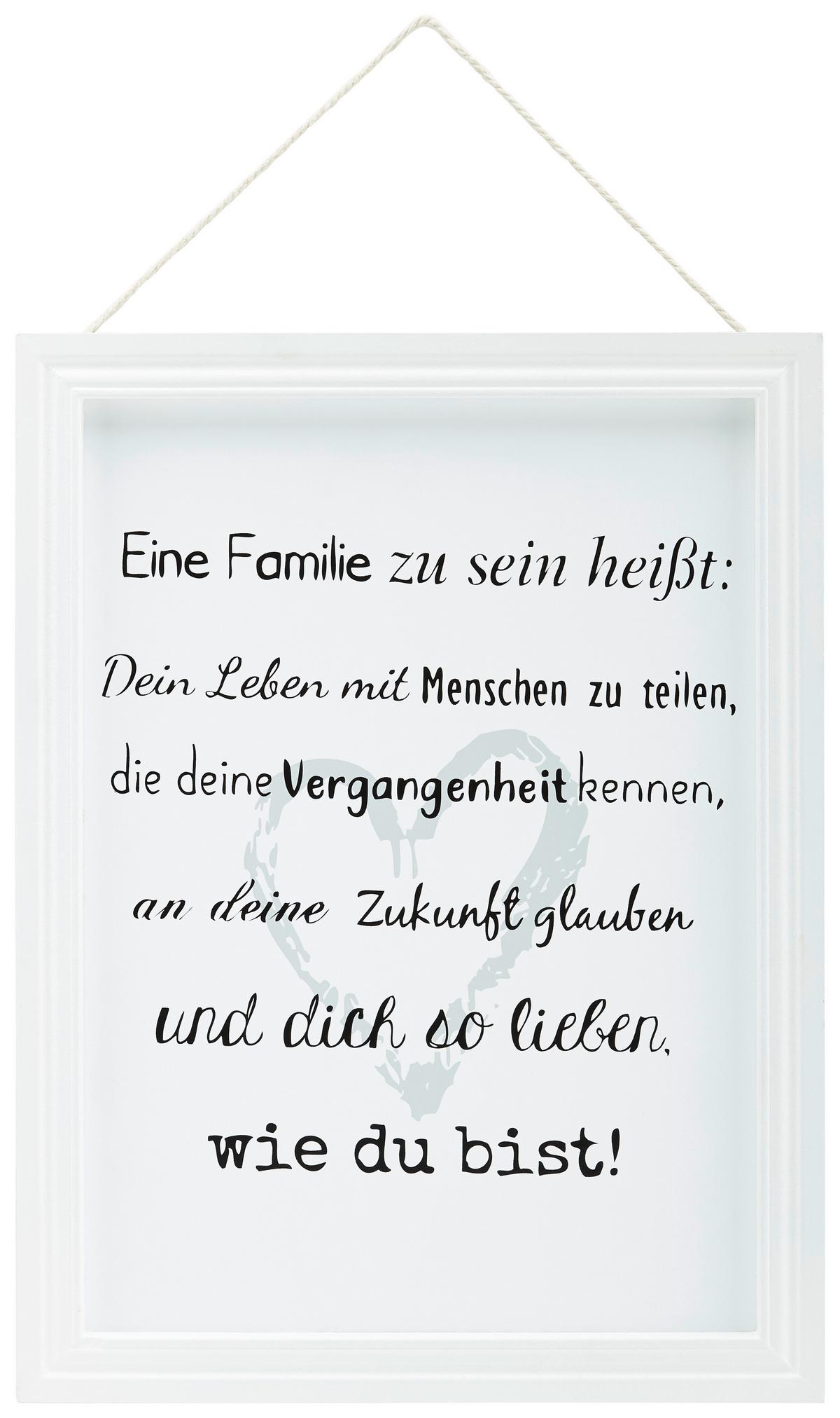 Dekoschild Jana Ii Mit Diversen Sprüchen - Weiss/Schwarz, Modern, Holzwerkstoff (3/30/40cm) - Modern Living