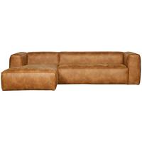 ECKSOFA Bean Cognac S: 175x305cm - Cognac/Schwarz, Design, Leder/Kunststoff (175/305cm) - Livetastic