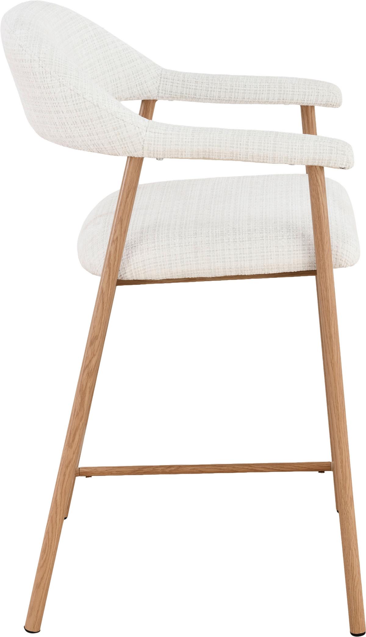 Barhocker Silke Eichefarben/Beige - Eichefarben/Beige, MODERN, Holz/Textil (56/94/54cm) - Mömax
