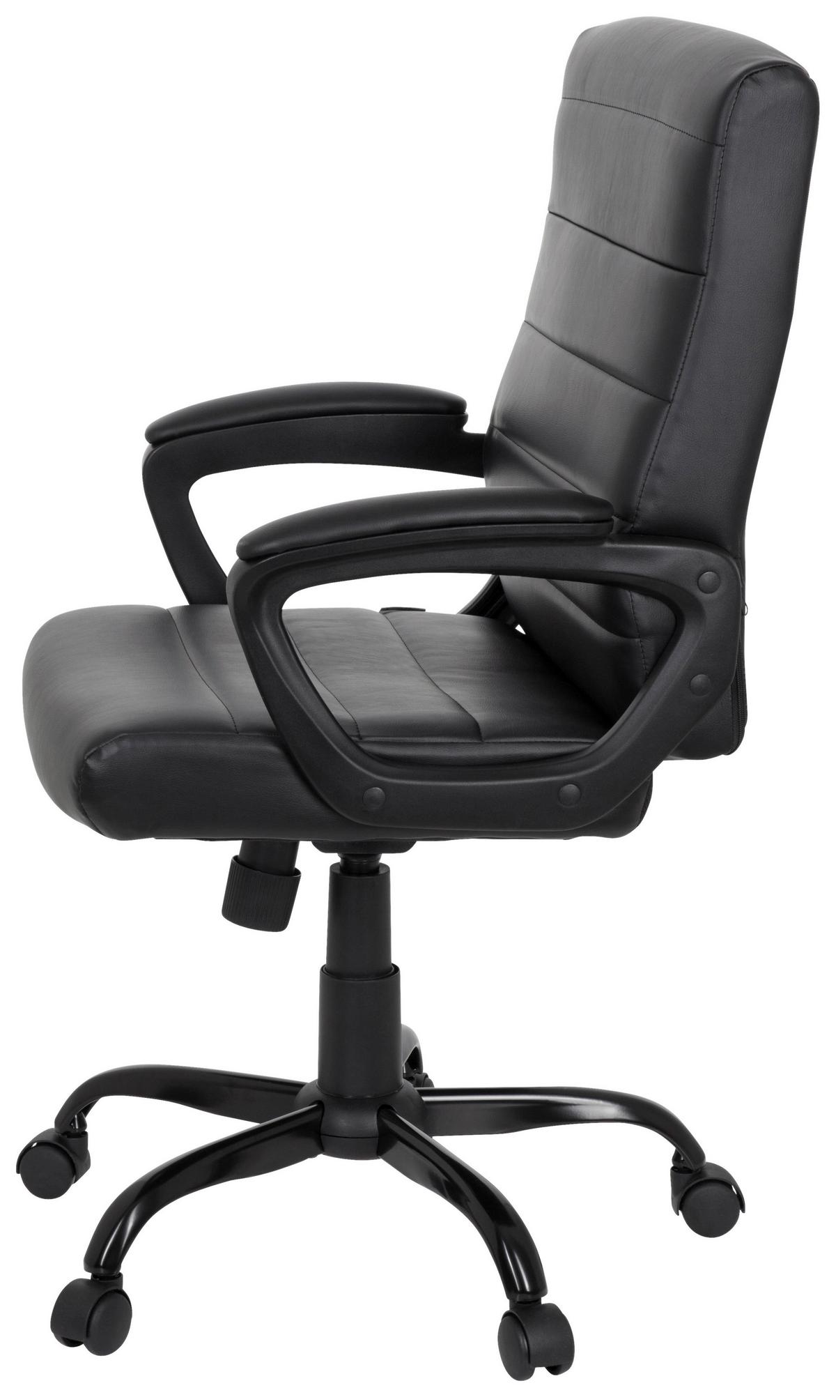 Pisarniški Stol Ergosmooth Big, Črna - črna, Moderno, umetna masa/tekstil (61/102/52cm) - MID.YOU