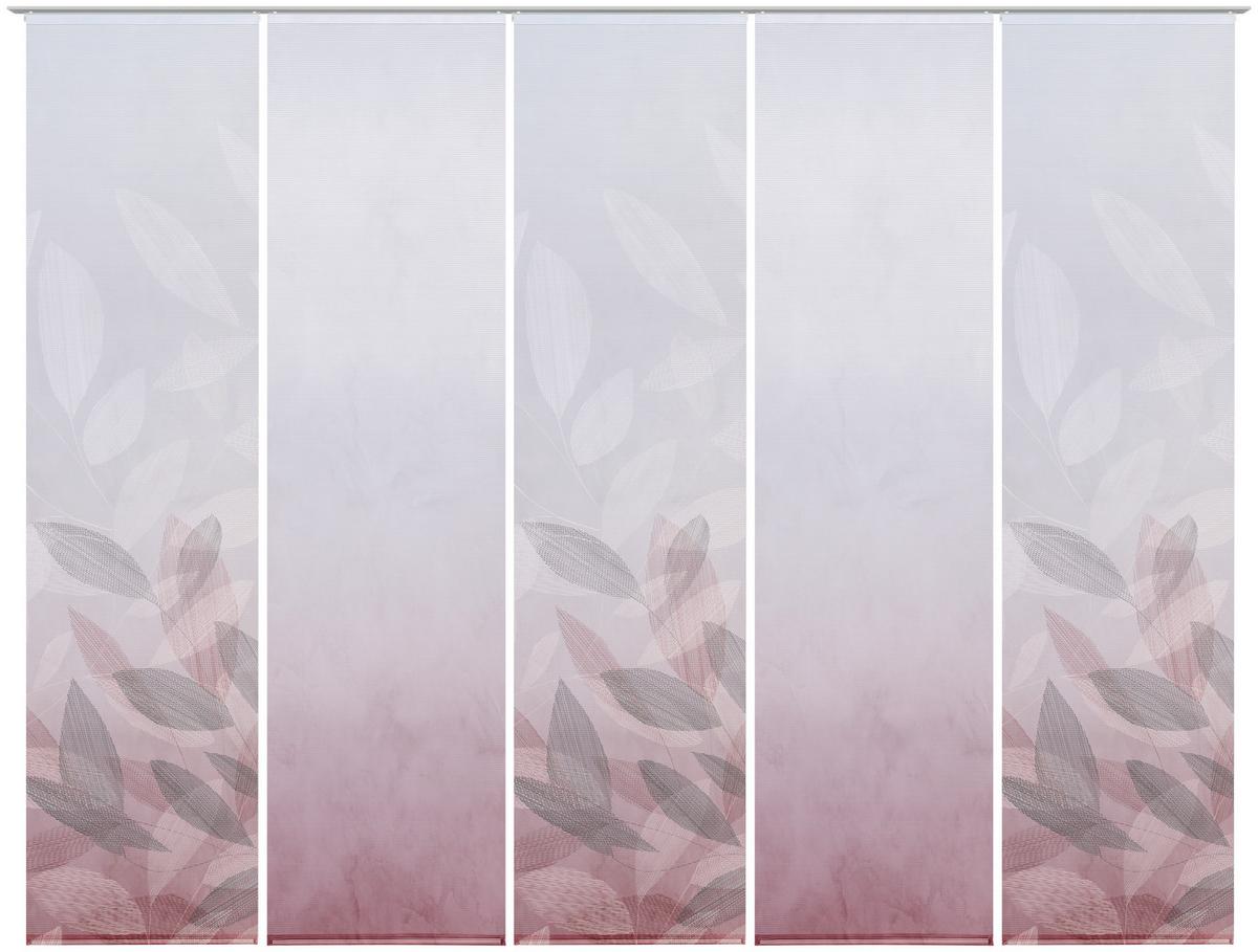 ZASŁONA PANELOWA ABIGAIL - bordowy, Natur, tkanina (60/245cm) - Novel