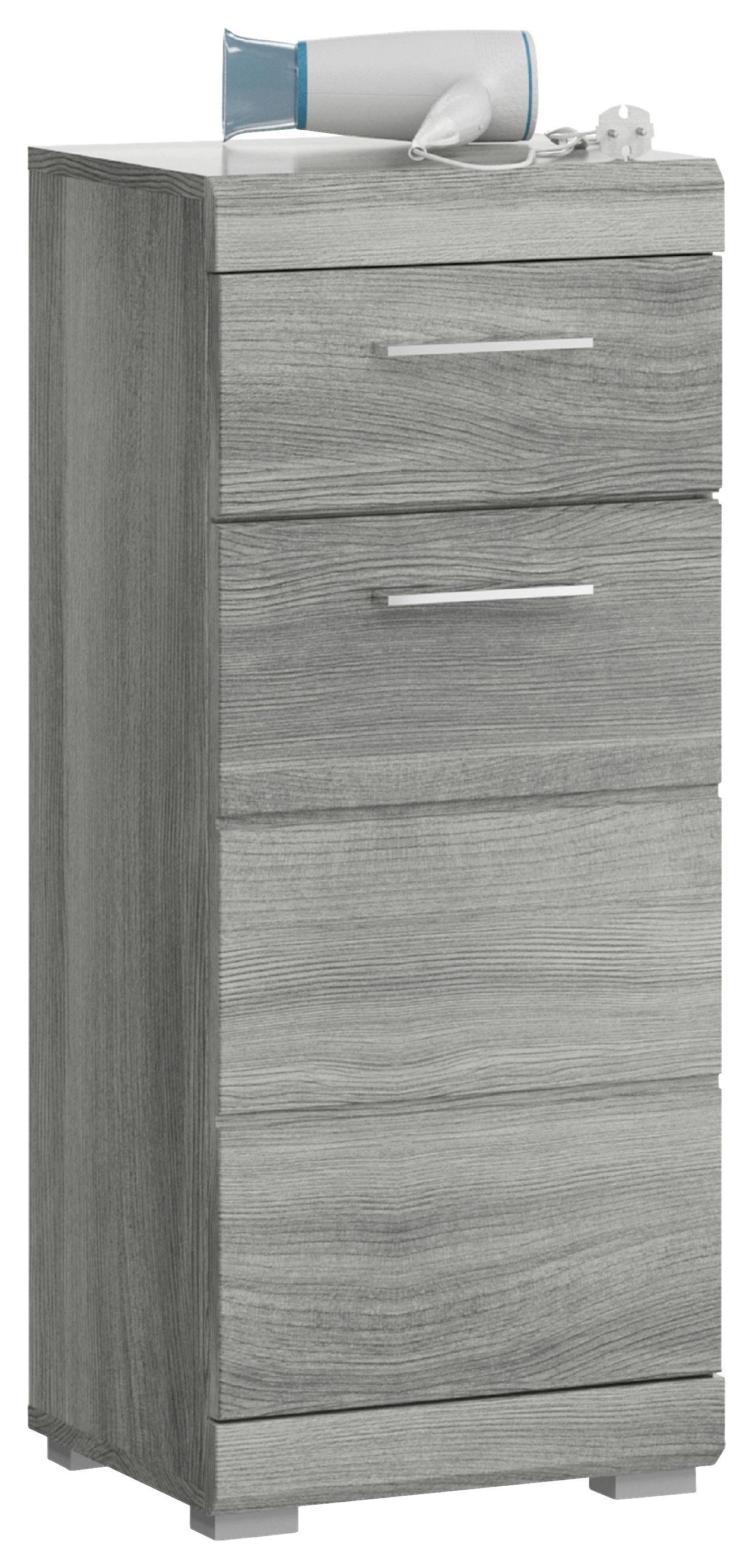 Kopalniška Omarica Soul, Barve Srebrnega Hrasta - srebrne barve/barve srebrnega hrasta, Moderno, leseni material (37/88/31cm) - MID.YOU