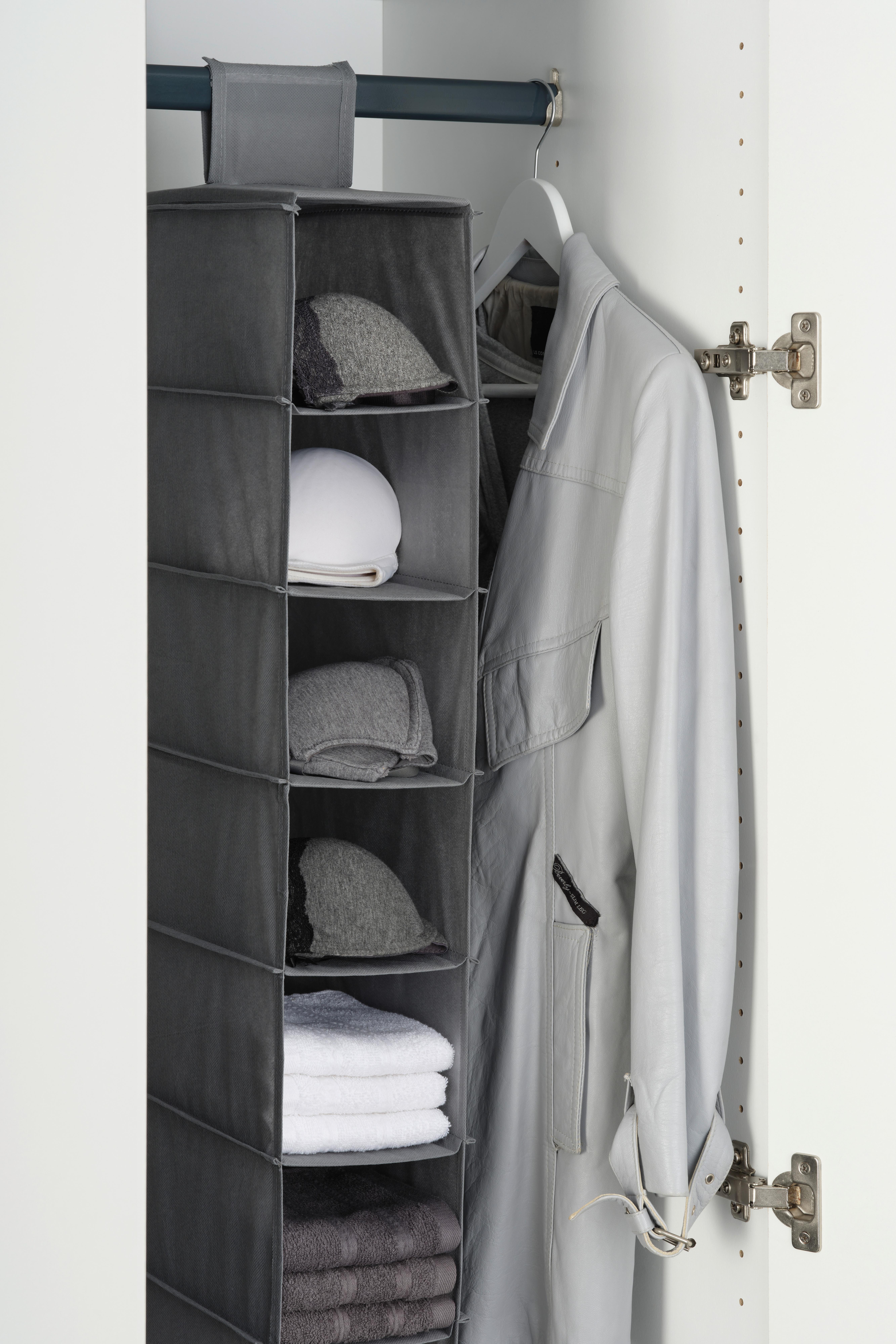 Organizator suspendat KLÄCK -SB- - gri, Konventionell, carton/textil (33/125/15cm) - Modern Living