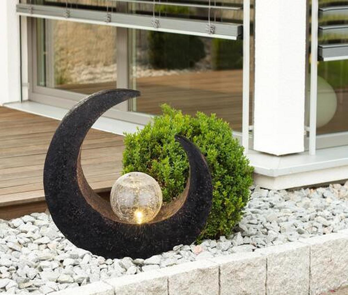 Solarna Svetilka Borneo, S Sijalko - črna/rjava, Design, umetna masa/steklo (29,4/9/30,5cm) - Globo