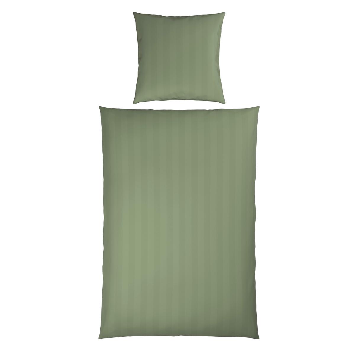 Bettwäsche Xenia Streif XL Hellgrün ca. 155x220cm - Hellgrün, MODERN, Textil (155/220cm) - Premium Living