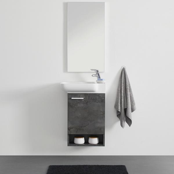 Badezimmer in Dunkelgrau und Weiß online bestellen