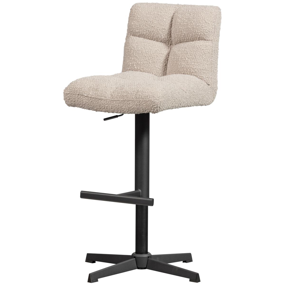 Barhocker-Set Vinny Sandfarben B: 44cm - Sandfarben/Schwarz, Design, Textil/Metall (44/114/58cm) - Livetastic