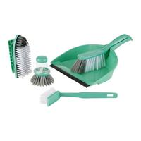 Reinigungsset Rosi Grün, 5-teilig - Grün, KONVENTIONELL, Kunststoff - Mömax