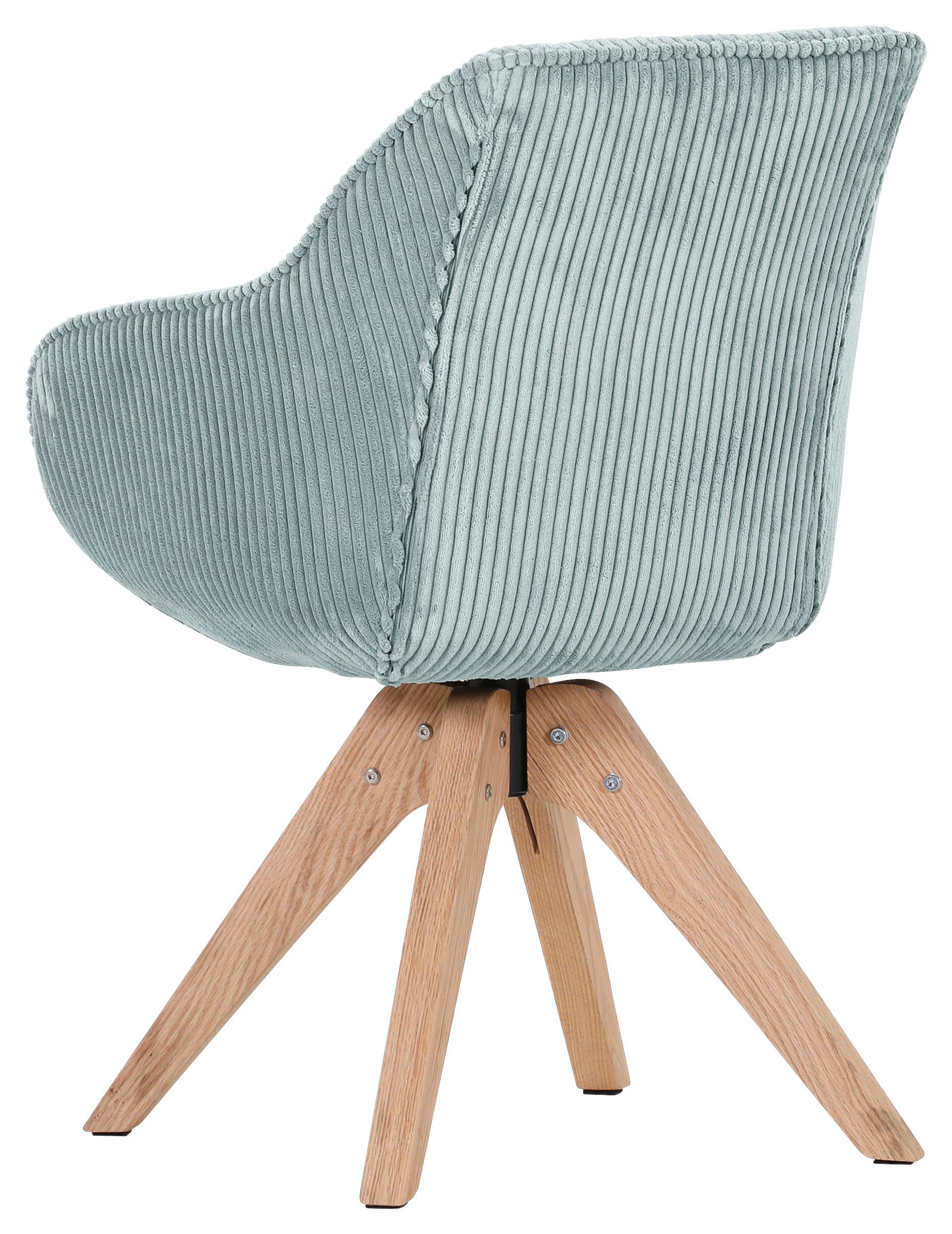 KRZESŁO Z PODŁOKIETNIKAMI EASY -BEACH CLUB- - kolor naturalny/jasnoniebieski, Konventionell, tkanina/drewno (60/83/65cm) - Landscape
