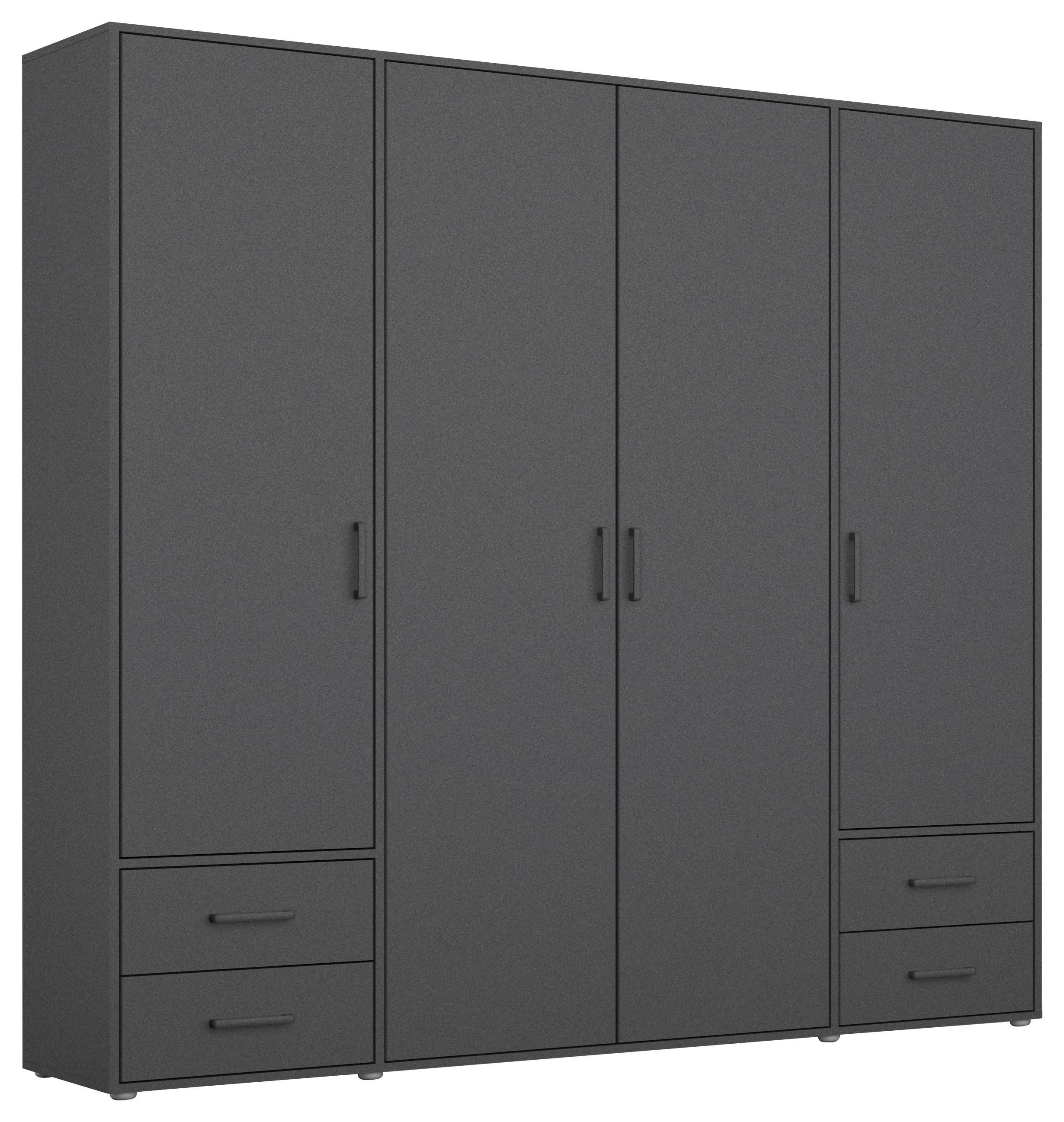 Ormar S Klasičnim Vratima Voyager - siva, Moderno, drvni materijal/plastika (187/194/53cm) - Modern Living