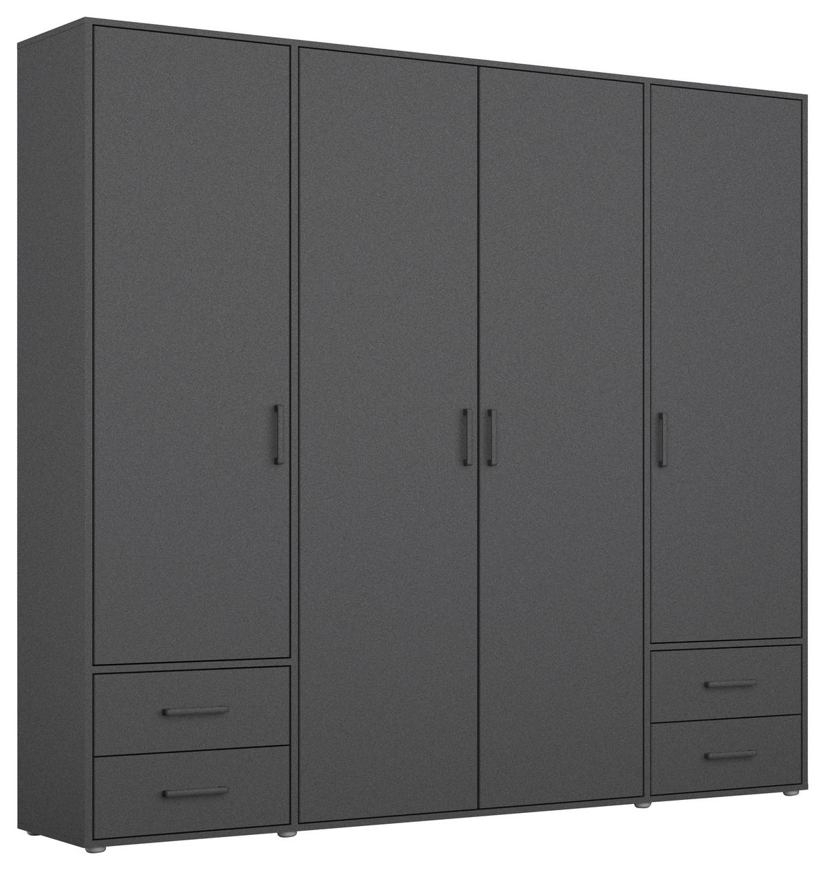 Ormar S Klasičnim Vratima Voyager - siva, Moderno, drvni materijal/plastika (187/194/53cm) - Modern Living