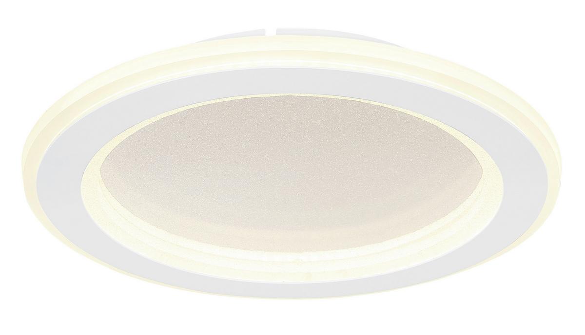 LED-Deckenleuchte Tini in Opal/Weiß max. 18 Watt - Opal/Weiß, Design, Kunststoff/Metall (29,7/4,7cm) - Globo