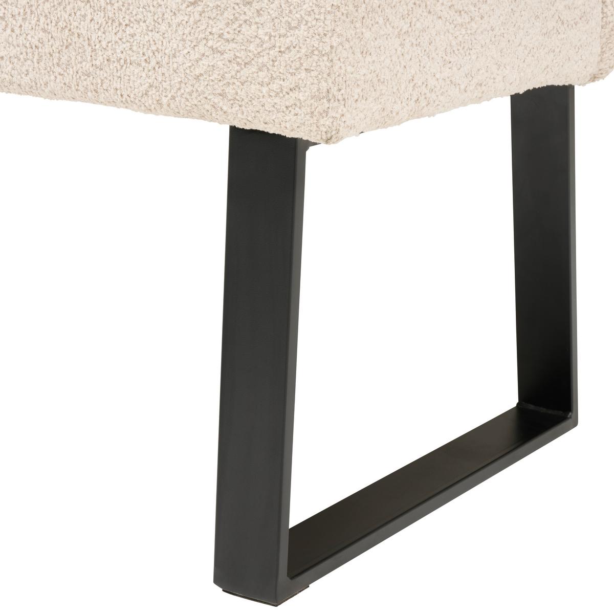 ŁAWKA NAROŻNA KEA - beżowy/czarny, Konventionell, metal/tkanina (190/150cm) - MID.YOU