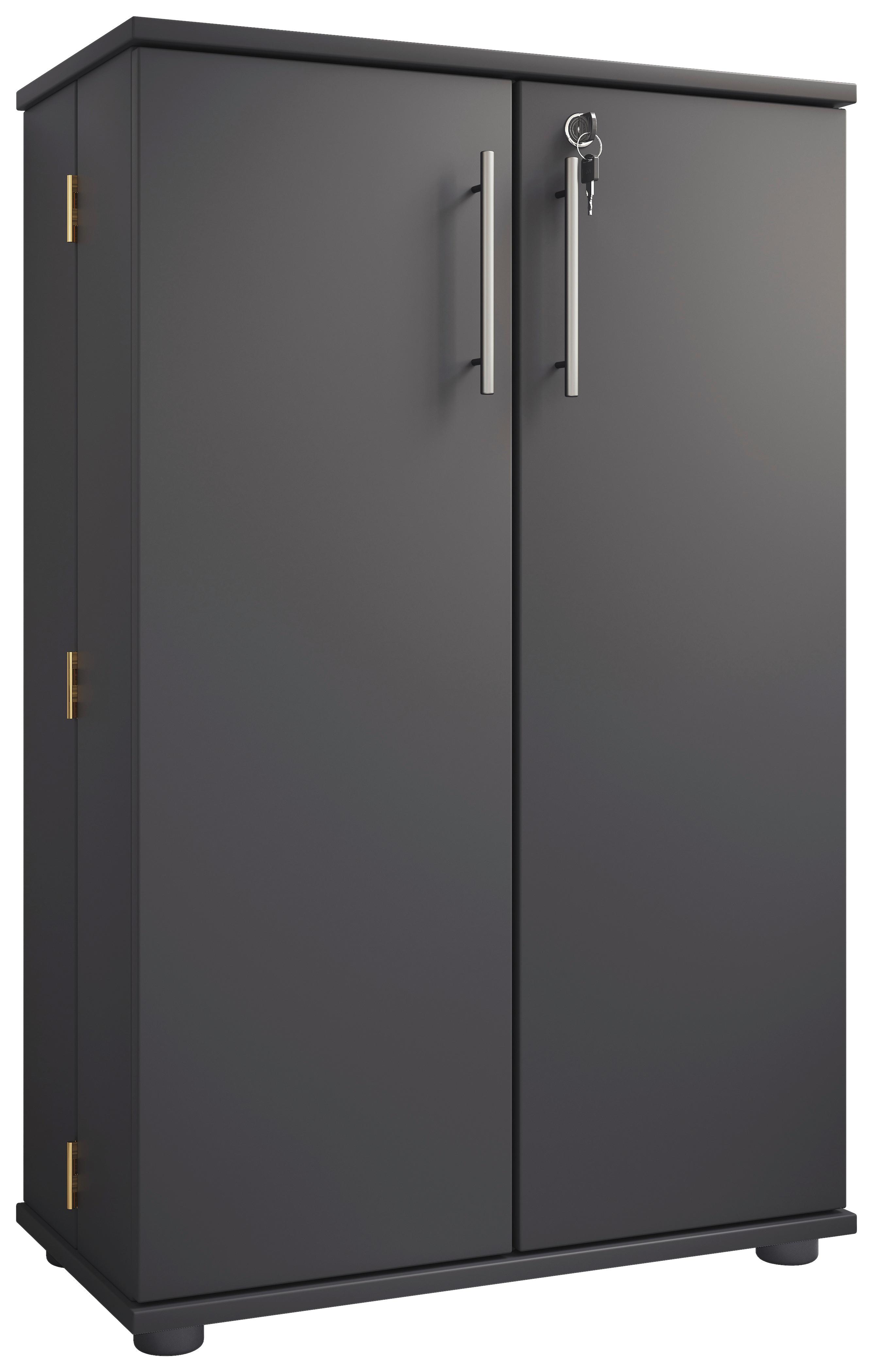 CD-REGAL ENGALO XL - Anthrazit/Schwarz, Design, Holzwerkstoff/Kunststoff (60/93/31cm) - MID.YOU