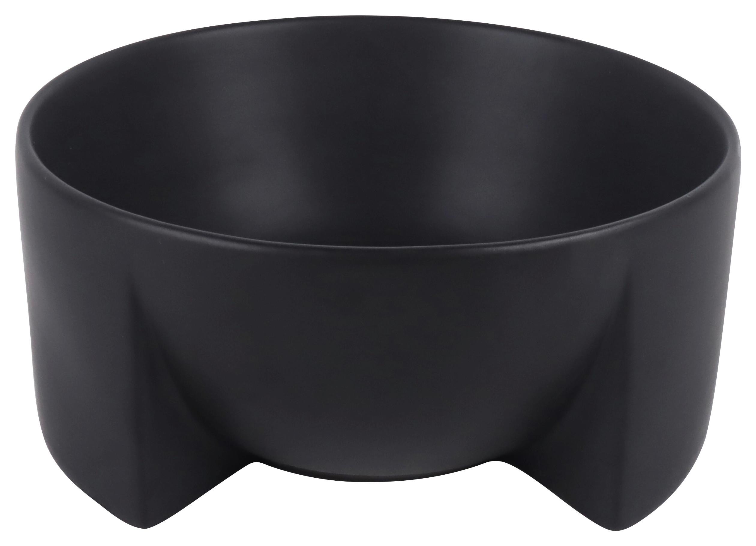 Dekoschale Mode in Schwarz - Schwarz, Modern, Keramik (18,5/8,5cm) - Modern Living