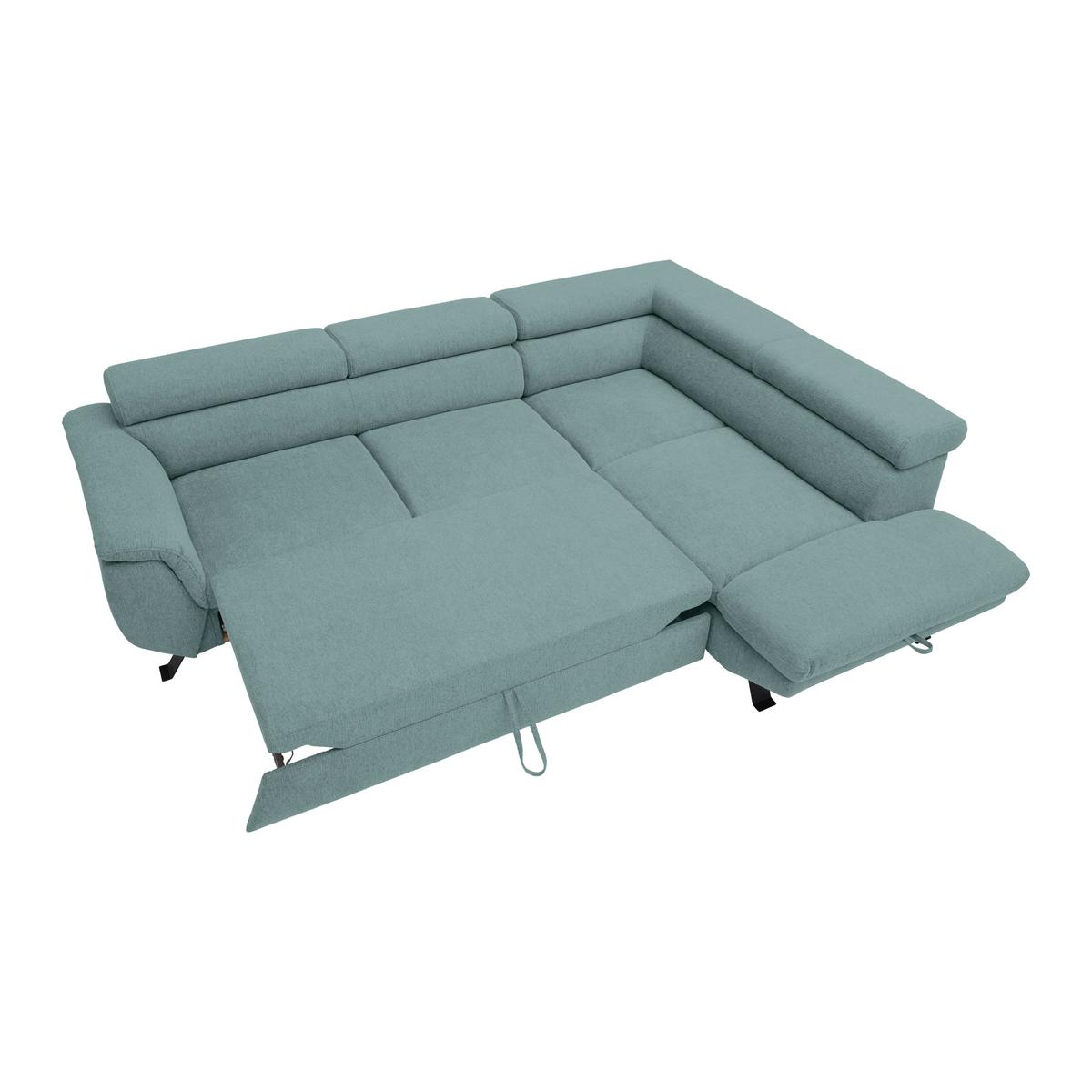 Kutna Garnitura Raven - boje petroleja/crna, Moderno, tekstil/metal (257/198cm) - Modern Living
