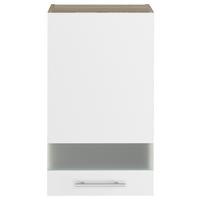 Kuhinjski Gornji Element Corina - bijela/boje aluminija, Moderno, staklo/metal (40/72,4/34,6cm) - Based