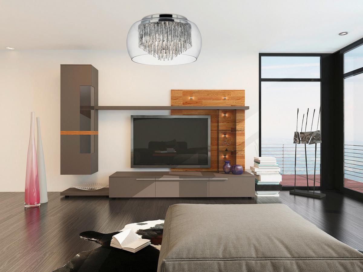 Mennyezeti Lámpa 4624-4cc - krómszínű, Design, üveg/fém (35/18.5cm)