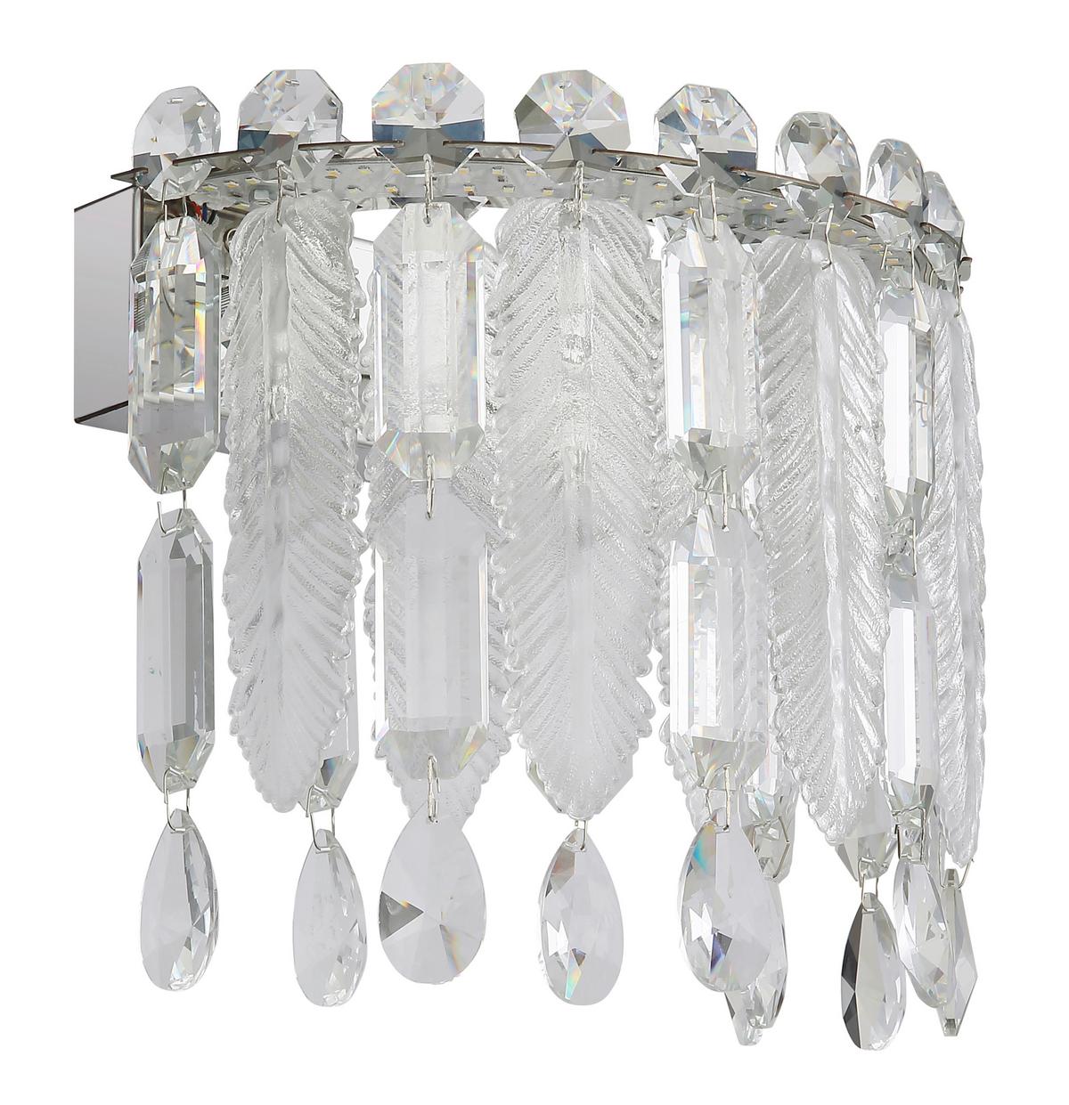 LED-Wandleuchte Klunka Klar/Chromfarben max. 12 Watt - Klar/Chromfarben, Konventionell, Glas/Metall (28/17/24,5cm) - Globo