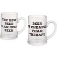 Bierglas BBQ aus Glas - Klar, LIFESTYLE, Glas (13/12cm)