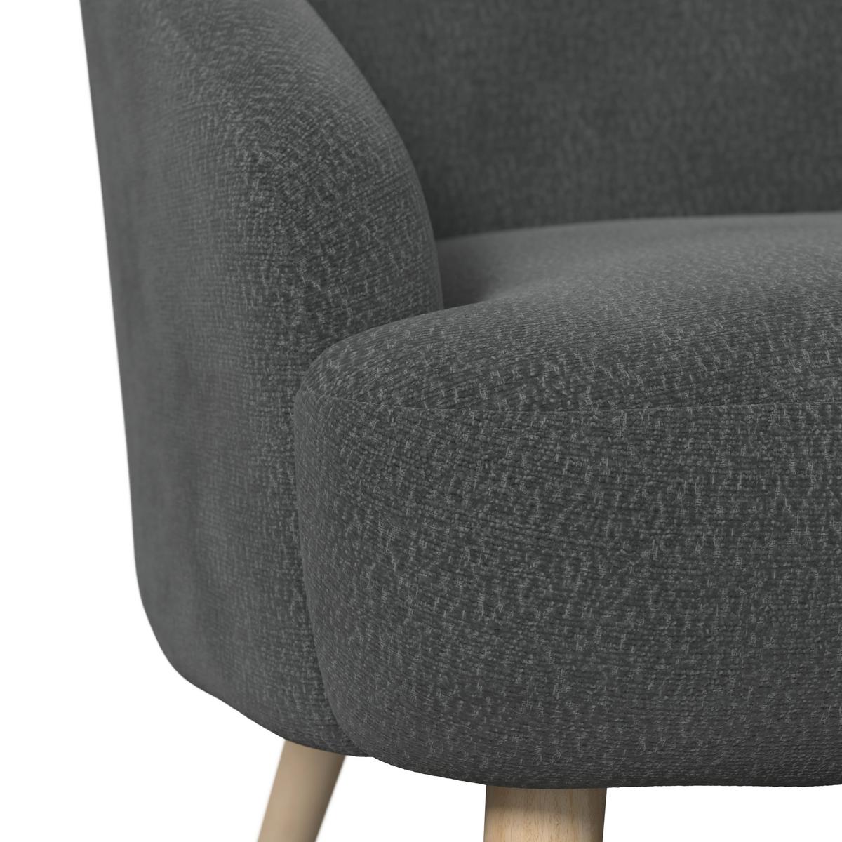 Sessel Sonja Schwarz Chenille - Schwarz/Naturfarben, MODERN, Holz/Textil (71/69/68cm)