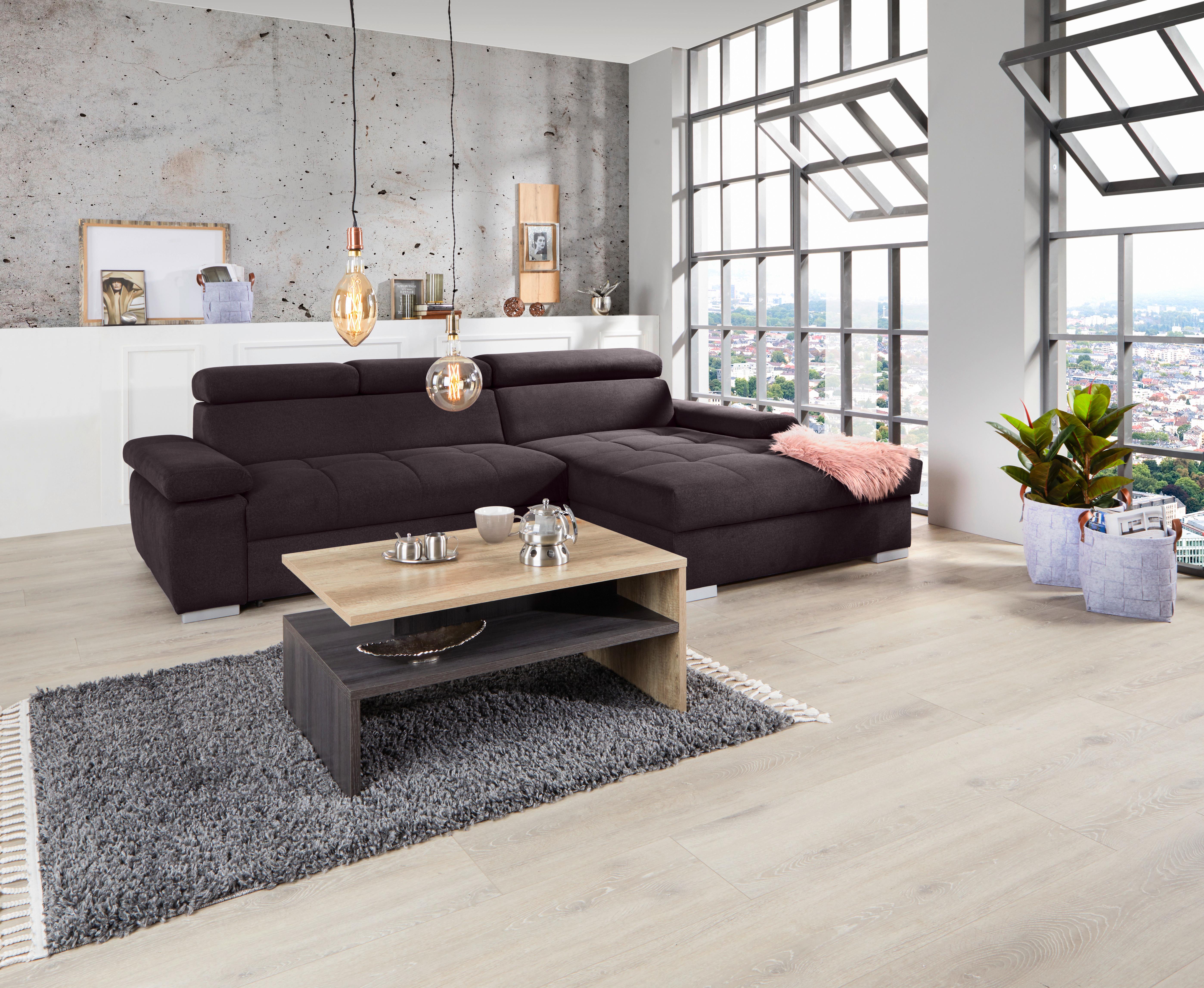 Kutna Garnitura Perry - srebrne boje/patlidžan, Design, tekstil/drvo (292/183cm) - Modern Living