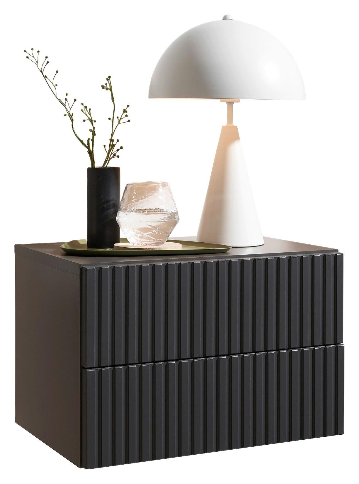 SZAFKA NOCNA TABONI - kolor grafitowy, Konventionell, materiał drewnopochodny (42/28/30cm) - Boxxx