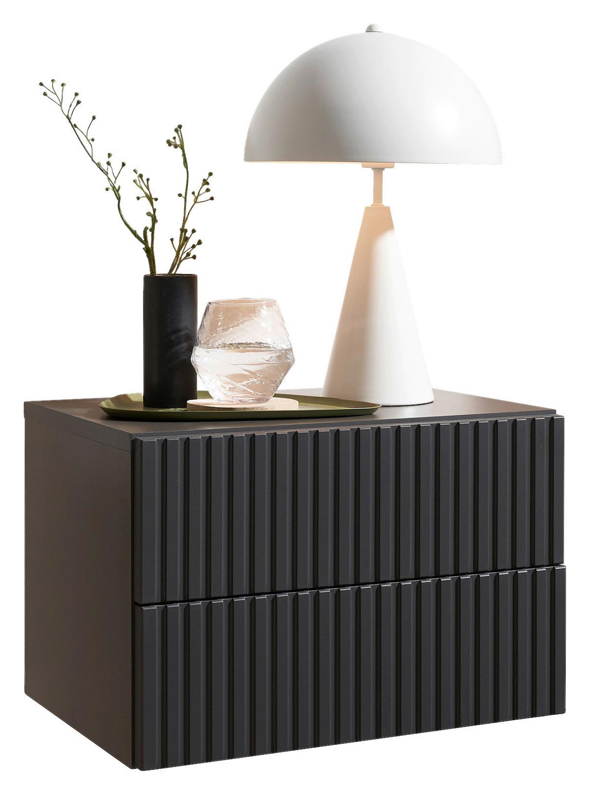 SZAFKA NOCNA TABONI - kolor grafitowy, Konventionell, materiał drewnopochodny (42/28/30cm) - Boxxx