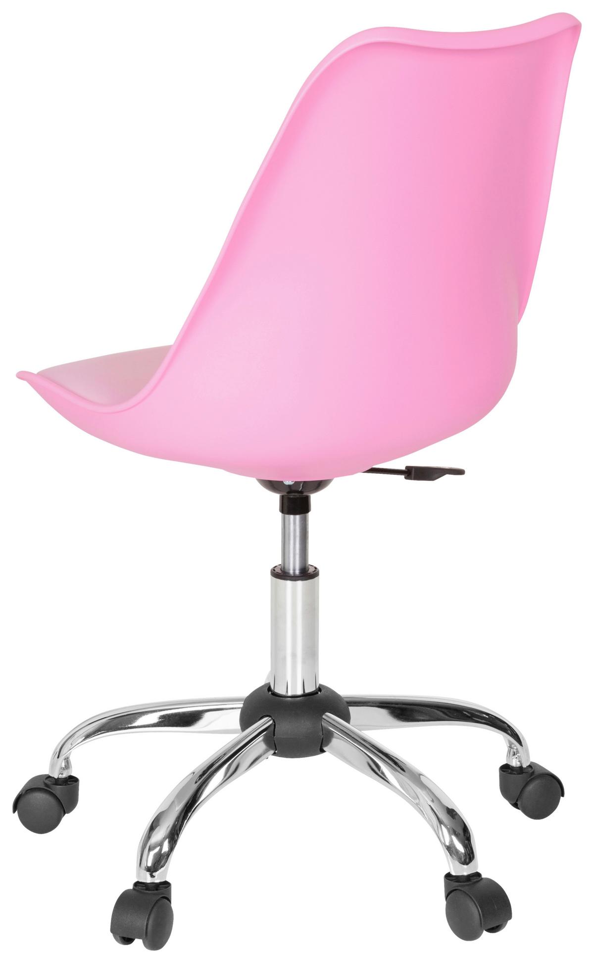 Vrtljivi Stol Fancy Pro, Roza - pink, Moderno, kovina/umetna masa (48/86/54cm) - MID.YOU