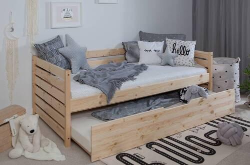 Strauraumbett Naomi mit Zusatzbett ca. 90x200cm Kiefer - Naturfarben, MODERN, Holz (90/200cm) - MID.YOU