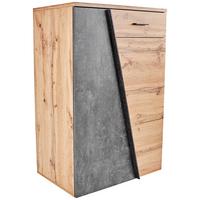 Komoda Venedig - barve kroma/siva, Moderno, umetna masa/leseni material (80/110/40cm) - Mömax