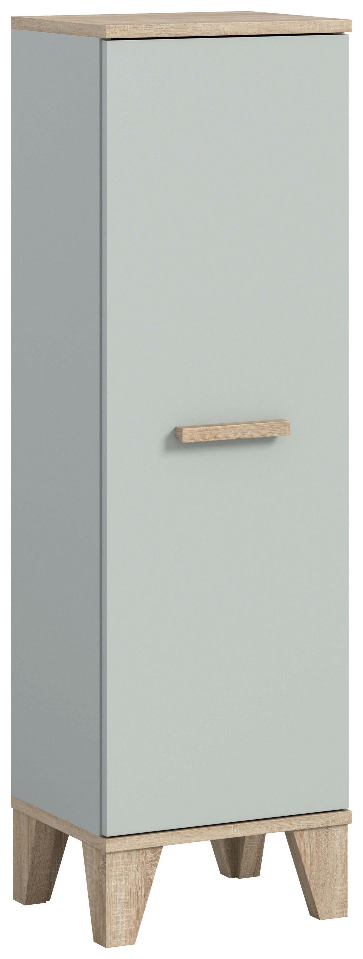 Midischrank Star ca. 34x116x31cm Eiche/Grüngrau - Graugrün/Eiche San Remo, MODERN, Holzwerkstoff/Kunststoff (34/116/31cm) - MID.YOU