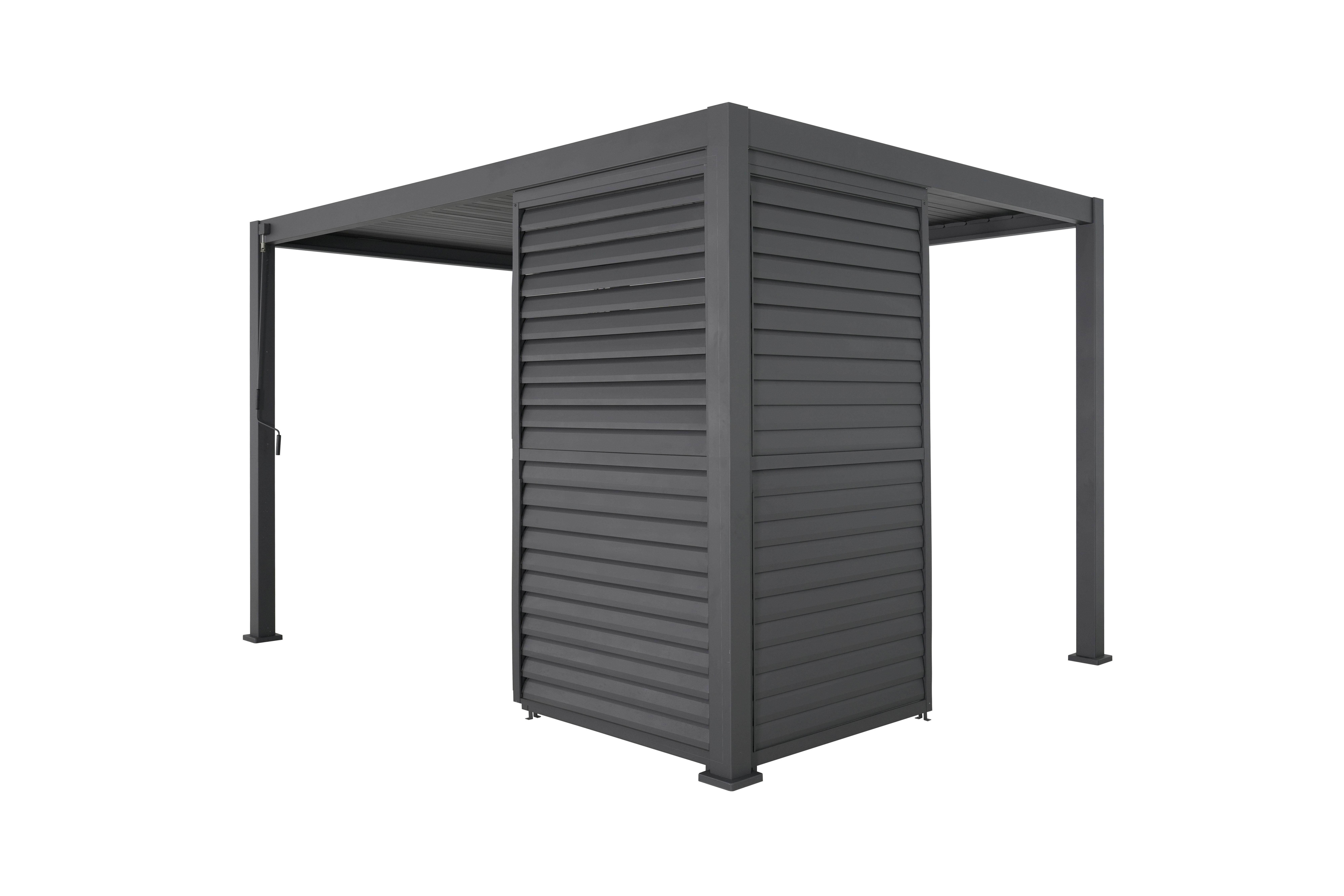 Stranski Del Za Pergolo Classic, Antracit, 123x240cm - antracit, Moderno, kovina (123/240/10cm) - Gardenson