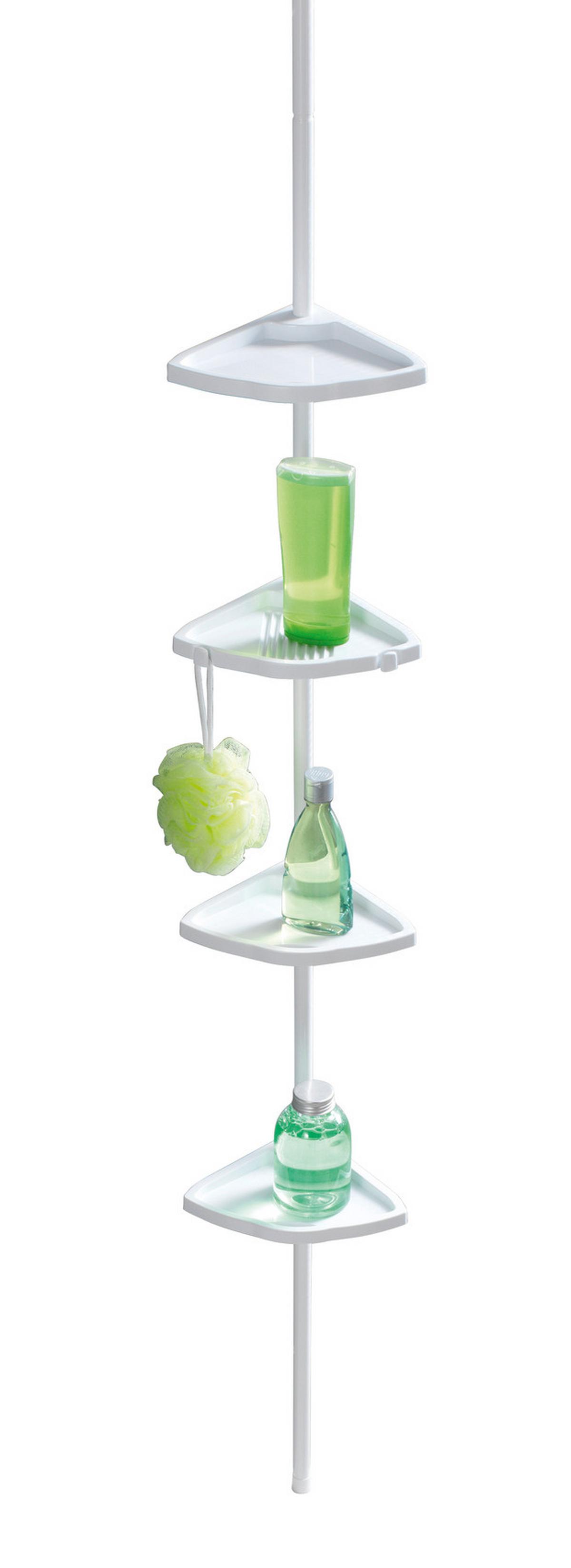 Duschregal in Weiß - MODERN, Metall (26/78-265/19,5cm) - Mömax